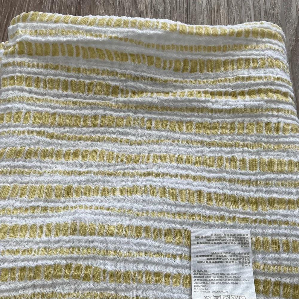 Aden + Anais Yellow, White 100% Cotton Muslin Baby Blanket Gender Neutral
